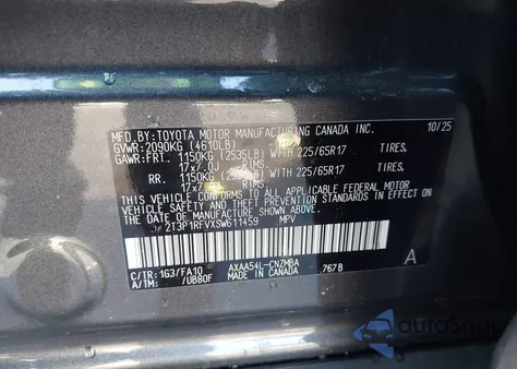 2025 Toyota Rav4 Xle z USA, uszkodzony, nr VIN 2T3P1RFVXSW611459